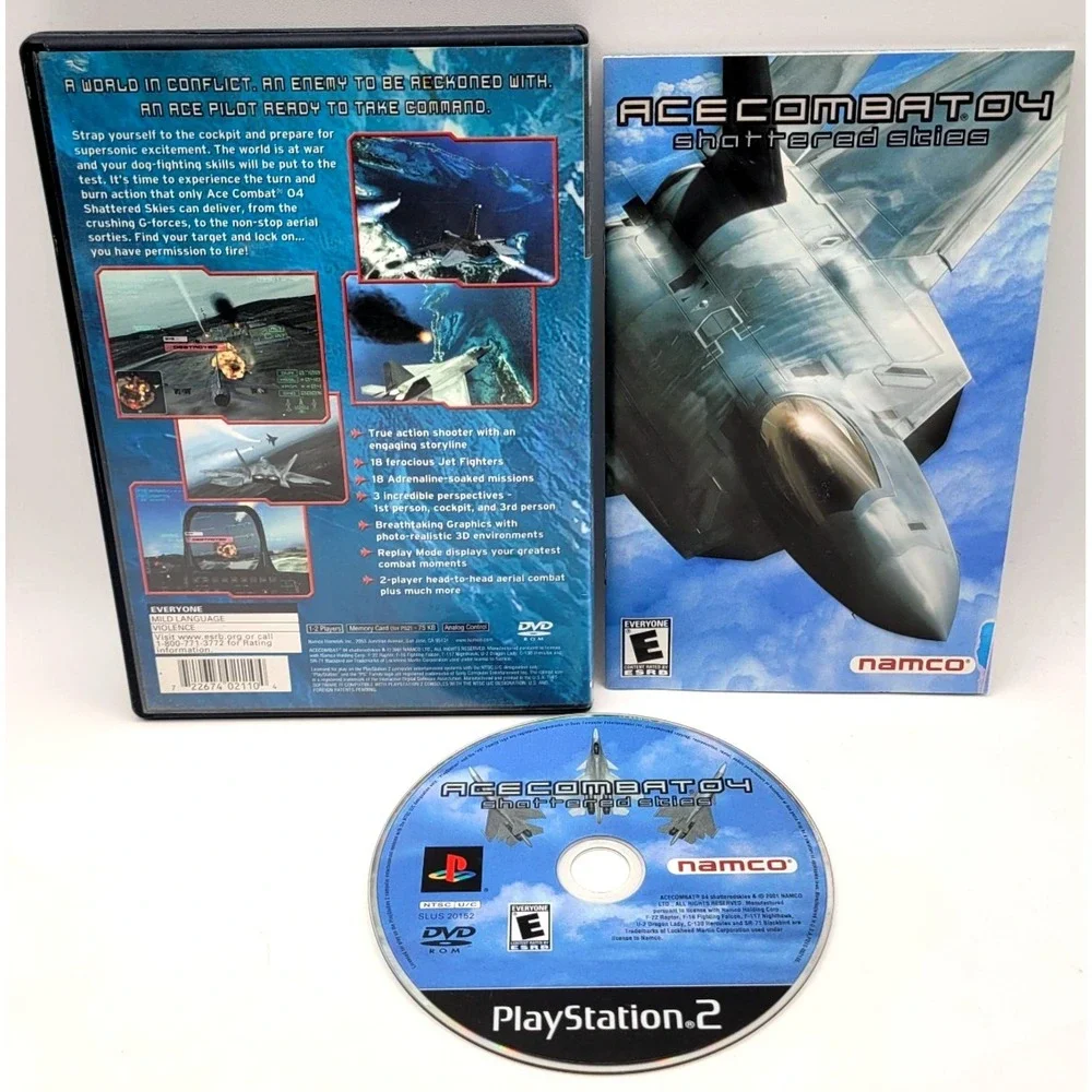 Ace Combat‎ 4 Shattered Skies PS2 PlayStation 2 W/Reg Card CIB COMPLETE IN BOX